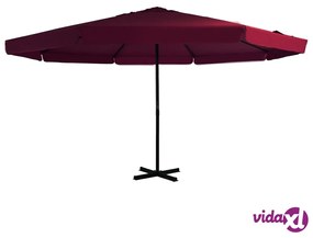 vidaXL Ombrellone da Esterni con Palo in Alluminio 500 cm Bordò