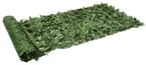 Paravento Da Balcone Con Foglie Verde Scuro 200x100 Cm /
