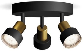 Philips - Faretto CONDUIT 3xGU10/5W/230V nero/ottone