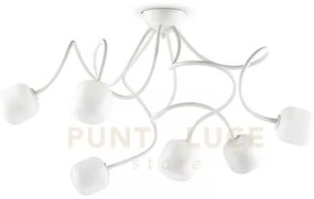 Lampada da soffitto octopus pl6 bianco