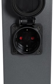 Lampada da esterno Grigio scuro 80 cm con portalampada IP44 - Malios