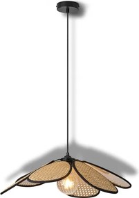 Osram - Lampadario a sospensione con cavo DECOR RATTAN 1xE27/15W/230V Ø 58 cm beige/nero