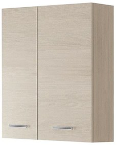 Pensile bagno sospeso 60 cm larice con ante e ripiano interno Desya