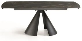 Tavolo da cucina allungabile 200 cm piano grčs porcellanato Nero OSTUNI