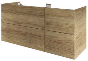 Mobile da bagno sotto lavabo SENSEA Neo lucido L 135 x H 64 x P 48 cm 4 cassetti, lavabo non incluso