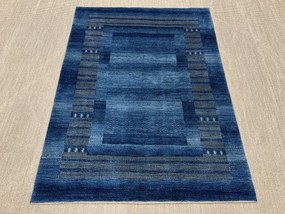 Loribaft Tappeto 150x200 Blu (Iran) Annodato A Mano