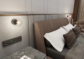 Lampada da Parete ROSSI K1 BL E14 GrafiteTrasparente Miele