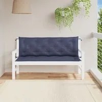 Cuscini per Panca 2 pz Blu Marino 150x50x7 cm in Tessuto Oxford 379085