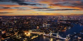 Stampa su tela – Vista aerea del Tower Bridge