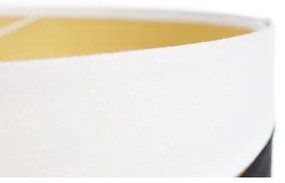 Lampadario a sospensione con filo SWING 1xE27/60W/230V nero/bianco/oro