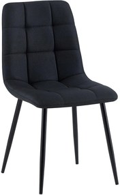 Sedia Da Pranzo Antibes Stoff Con Elegante Finitura Nera E İmbottitura İn Poliestere Trapuntato - Comfort E Stile İn Ununica Soluzione. / Schwarz