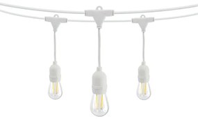 Catenaria da 10m con 10 Portalampada E27 Bianca