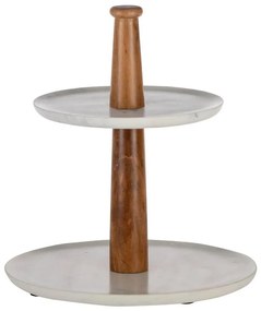 Eglo 427261 - Piedistallo da servizio MAKILALA 28x25,5 cm legno/marmo