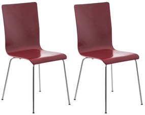 Set 2 Sedie Da Visita Pepe İn Legno Con Struttura Metallica / Rot