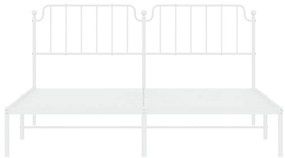 Giroletto con testiera metallo bianco 183x213 cm