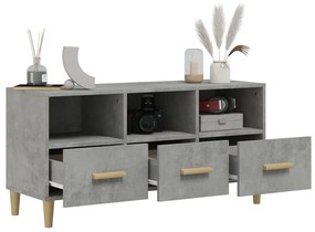 Mobile porta tv grigio cemento 102x36x50 cm legno multistrato