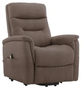 Poltrona Recliner Soft Due Motori Tessuto Marrone
