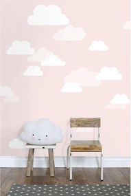 Fotomurale ESTA Nuvole, Bianco fondo rosa 186X280 cm