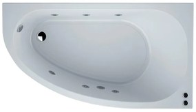 Vasca idromassaggio asimmetrica SANYCCES Tripoli confort 90 x 160 cm bianco