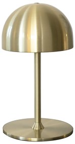 Lampada da tavolo LED color ottone con paralume in metallo con telecomando (altezza totale 22 cm) Tim – Sirius