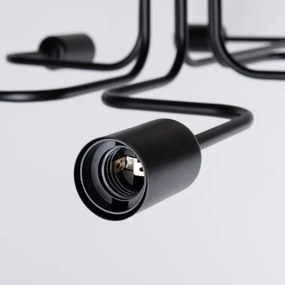 Sollux SL.1447 - Lampadario a plafone VECTOR 6xE27/15W/230V nero