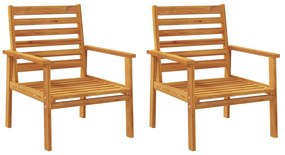 Set salotto da giardino 5 pz in legno massello di acacia