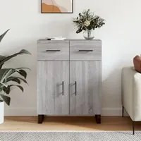 Credenza Grigio Sonoma 69,5x34x90 cm in Legno Multistrato 828010