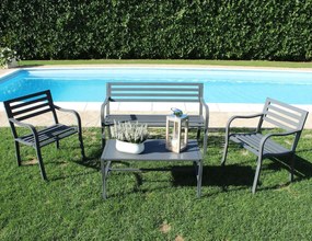 AELANA - salotto da giardino 2 posti in ferro