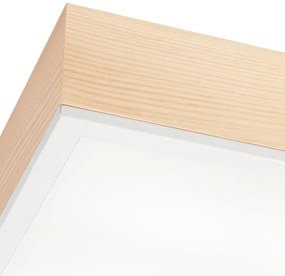 Plafoniera NATURAL SQUARE 4xE27/15W/230V 39x39 cm pino/bianco