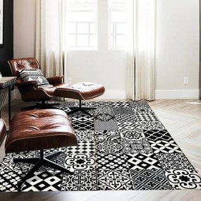 Tappeto Hollis Siena mosaico antiscivolo bianco, L 155 x L 100 cm