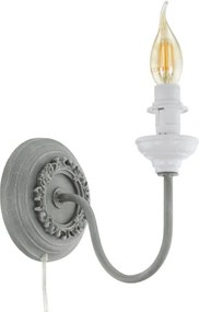 Eglo 33003 - Lampada da parete 1xE14/40W/230V grigia