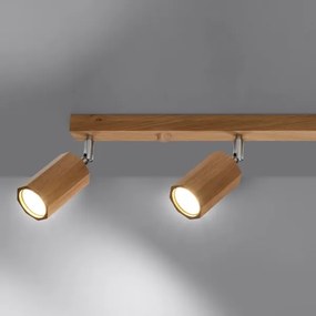 Sollux SL.1031 - Faretto  ZEKE 4xGU10/40W/230V quercia