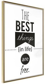 Poster  The Best Things  Cornice Quadri Cornice d'oro, Larghezza x Altezza Home decor 20x30