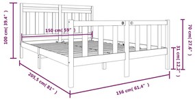 Giroletto 150x200 cm King in Legno Massello