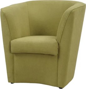 Poltrona moderna Verde in tessuto antimacchia imbottita