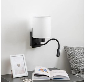 Brilagi - Applique a LED NUBILA 1xE27/25W/230V + LED/3W nero/bianco