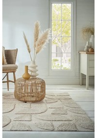 Tappeto in cotone intrecciato a mano color crema 120x170 cm Ada Arch Geo - Flair Rugs