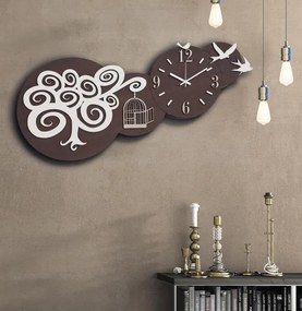 Orologio in legno laminato da parete 80x40 cm RONDINI RSN