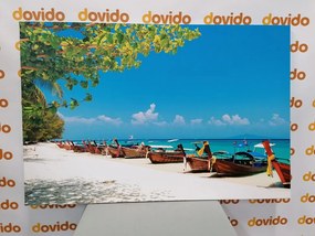 Stampa su tela – Spiaggia di sabbia bianca sull'isola di Bamboo