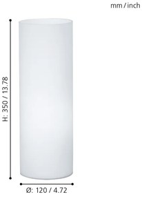 Eglo 81828 - Lampada da tavolo GEO 1xE27/60W/230V