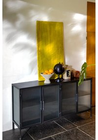 Vetrina in metallo nero 150x80 cm Boli - Dutchbone