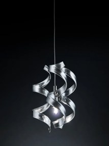 Sospensione   1 luce - cromo -   206.501 Collezione  Astro - Metal Lux Foglia argento