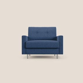 Megan poltrona letto in microfibra smacchiabile T11 blu