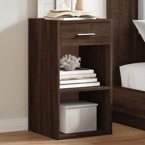 Comodino Rovere Marrone 35x34x65 Cm İn Legno Multistrato /