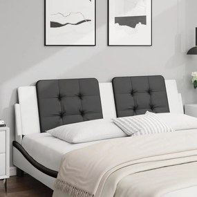Cuscino Testiera Nero E Bianco 180 Cm İn Similpelle /