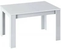 Tavolo allungabile Midland, Tavolo per sala da pranzo allungabile, Tavolo da pranzo estensibile con allunga, cm 140/190x90h78, Bianco