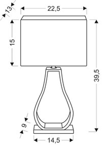 Lampada da tavolo FEMO 1xE14/40W/230V grigio/marrone