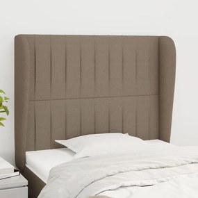 Testiera Ad Orecchio Tortora 103x23x118/128 Cm İn Tessuto /
