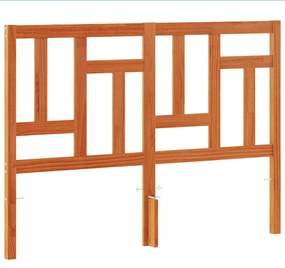 Testiera marrone cera 135 cm in legno massello di pino