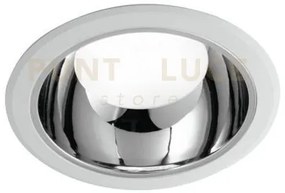 Incasso led mack bianco e cromo in policarbonato 20w 2500lm 4000k 1...